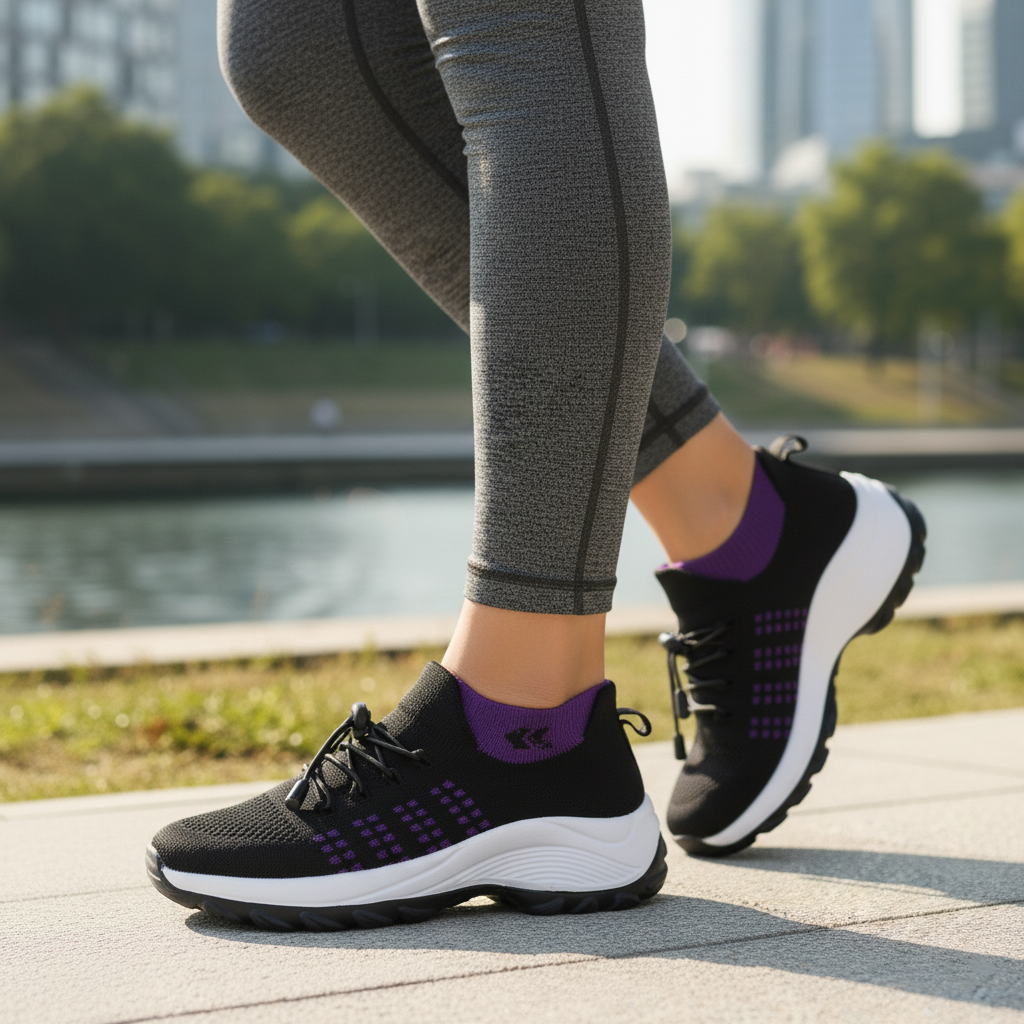 Ambulo Orthopedic Shoes Purple Black for Women - View 8