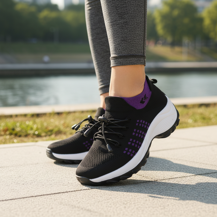 Ambulo Orthopedic Shoes Purple Black for Women - View 2