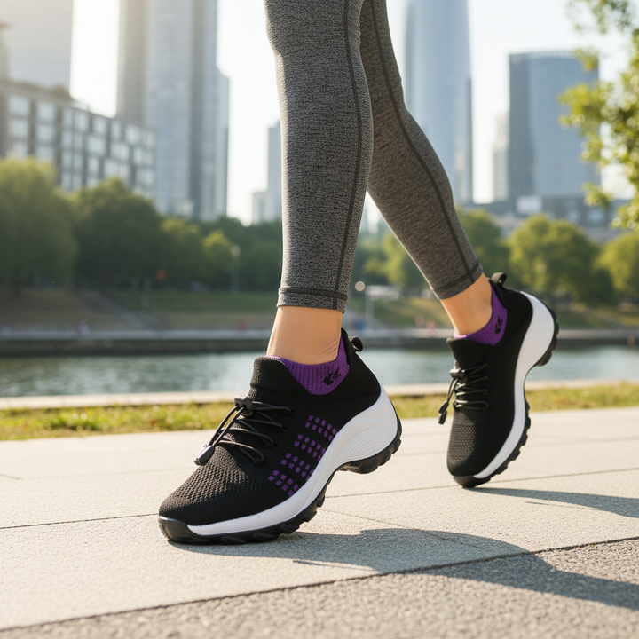 Ambulo Orthopedic Shoes Purple Black for Women - View 9
