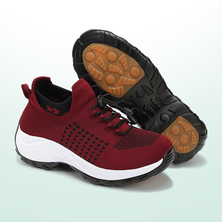 Ambulo Orthopedic Shoes Black Red for Women - View 5
