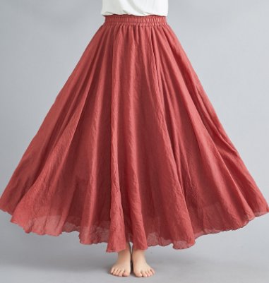 Rosie | Plus Size Boho Maxi Skirt High Waist Cotton Flowy Tiered - Women&