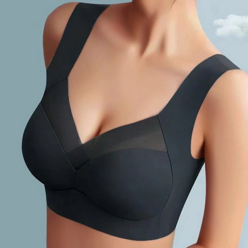 Rosie | Plus Size Wireless Bra V-Neck Moulded Cup Pull-On - Women&