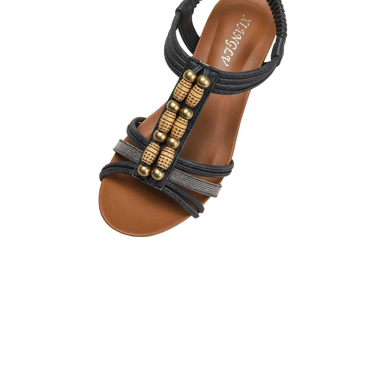 Valentina Boho Wedge Sandals for Women | Vacation Platform Summer