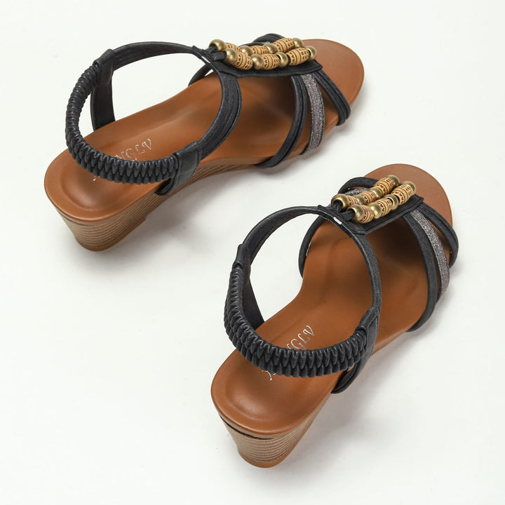 Valentina Boho Wedge Sandals for Women | Vacation Platform Summer