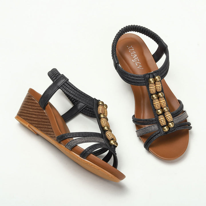 Valentina Boho Wedge Sandals for Women | Vacation Platform Summer