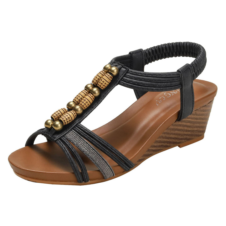 Valentina Boho Wedge Sandals for Women | Vacation Platform Summer