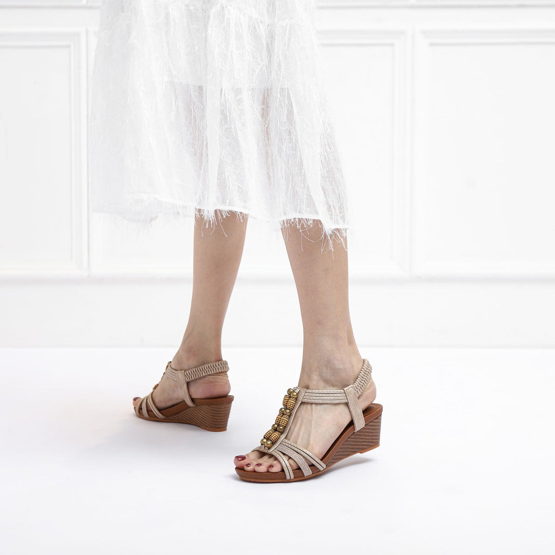 Valentina Boho Wedge Sandals for Women | Vacation Platform Summer