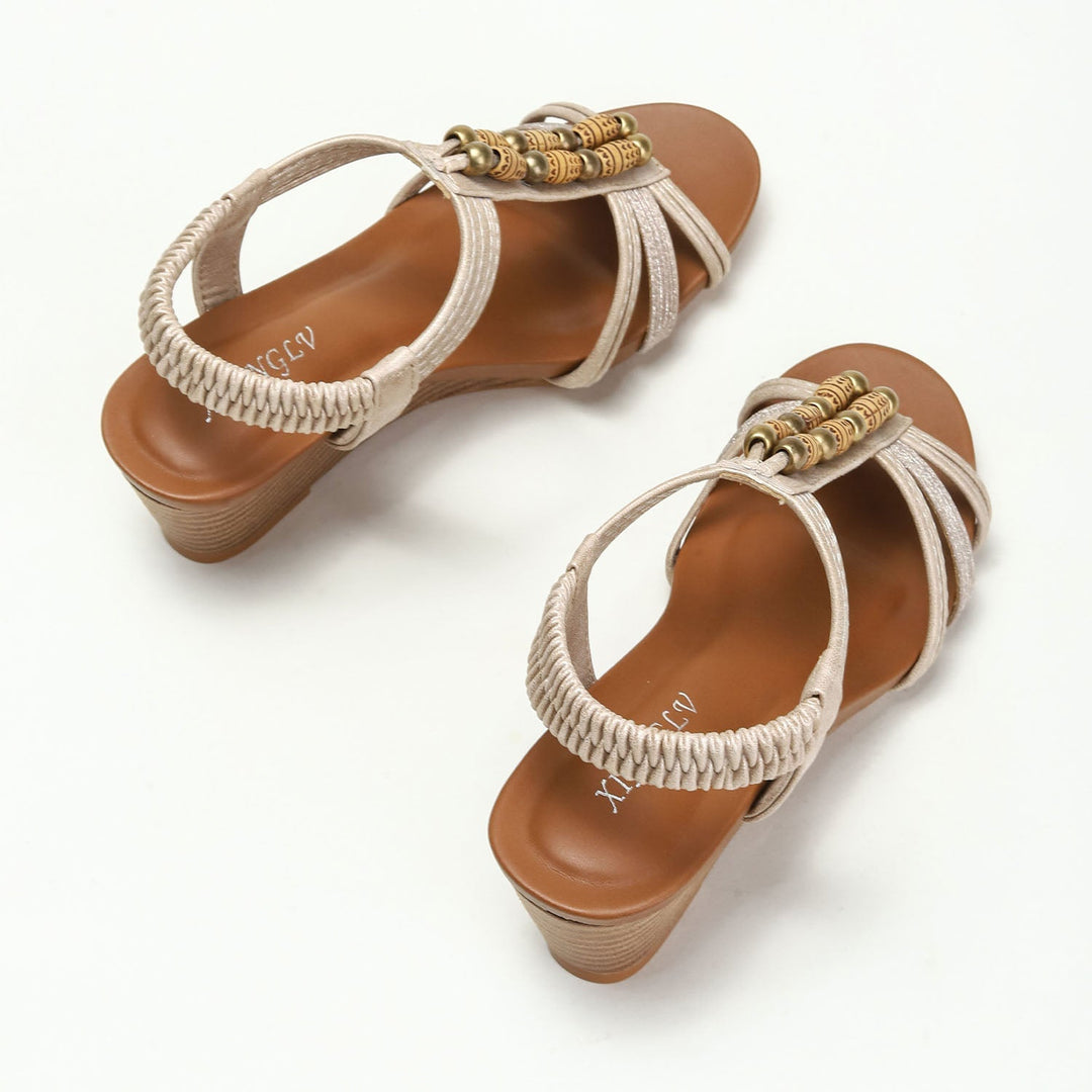 Valentina Boho Wedge Sandals for Women | Vacation Platform Summer