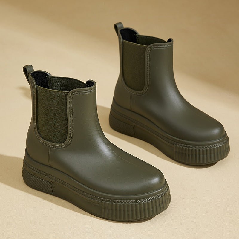 Scarlett | Waterproof Boots Chelsea Platform Rain Ankle - Women's Platform | Nancy Callen Fashion