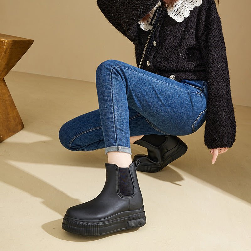Scarlett | Waterproof Boots Chelsea Platform Rain Ankle - Women&
