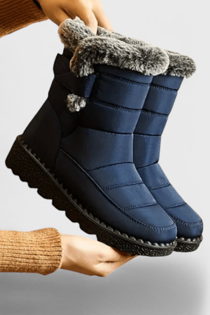 Scarlett | Waterproof Boots Quilted Mid-Calf Slip Resistant Sole - Women's Winter Boots | Nancy Callen Fashion