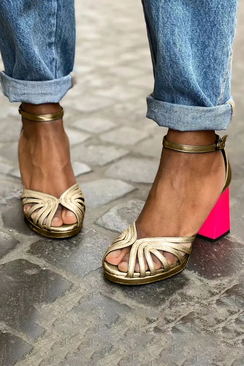 Isla | Women's Block Heel Sandals Multi-Strap Open Toe Ankle Buckle - Women's Ankle Strap Sandals | Nancy Callen Fashion