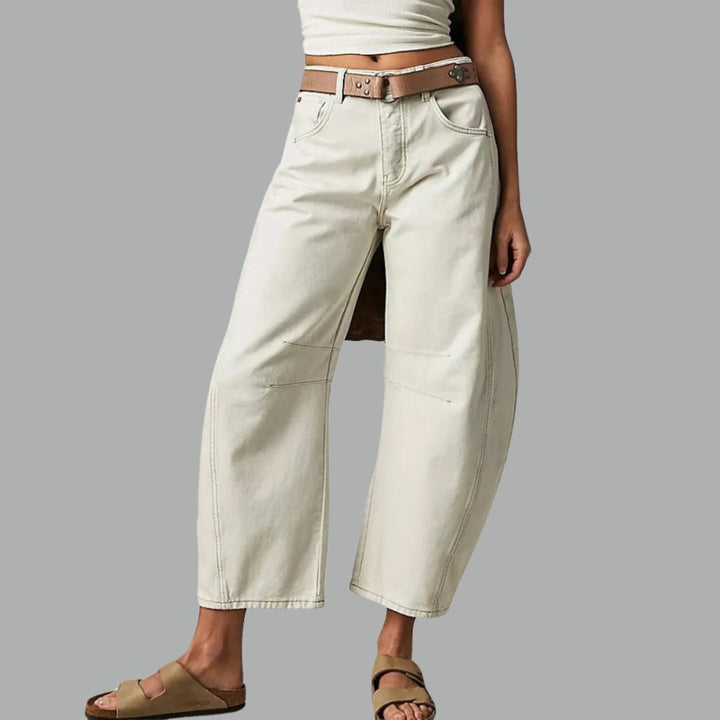 Olivia | Women's High-Waist Barrel-Leg Relaxed-Fit Denim Jeans