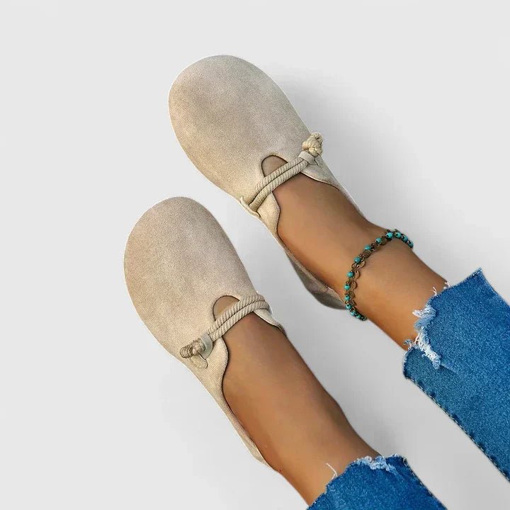 Ivy | Women's Loafers Round Toe Rope Detail Slip-On Flat - Women's Slip-On Loafers | Nancy Callen Fashion