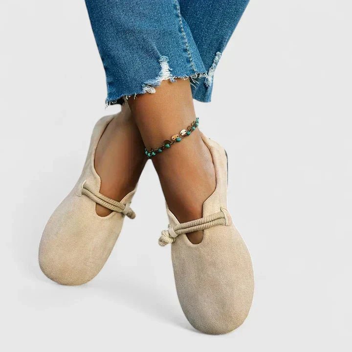 Ivy | Women's Loafers Round Toe Rope Detail Slip-On Flat - Women's Slip-On Loafers | Nancy Callen Fashion