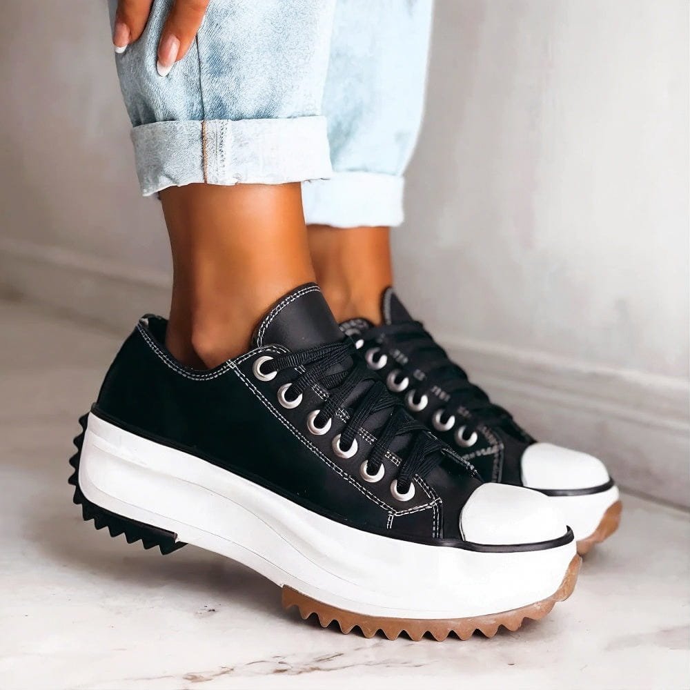 Emily | Women's Platform Trainers Lace-Up Chunky Sole Orthopedic - Women's Chunky Sole | Nancy Callen Fashion