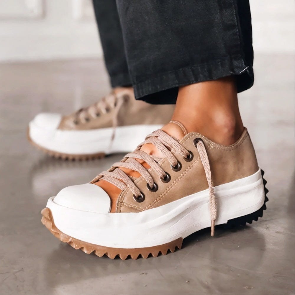 Emily | Women's Platform Trainers Lace-Up Chunky Sole Orthopedic - Women's Chunky Sole | Nancy Callen Fashion