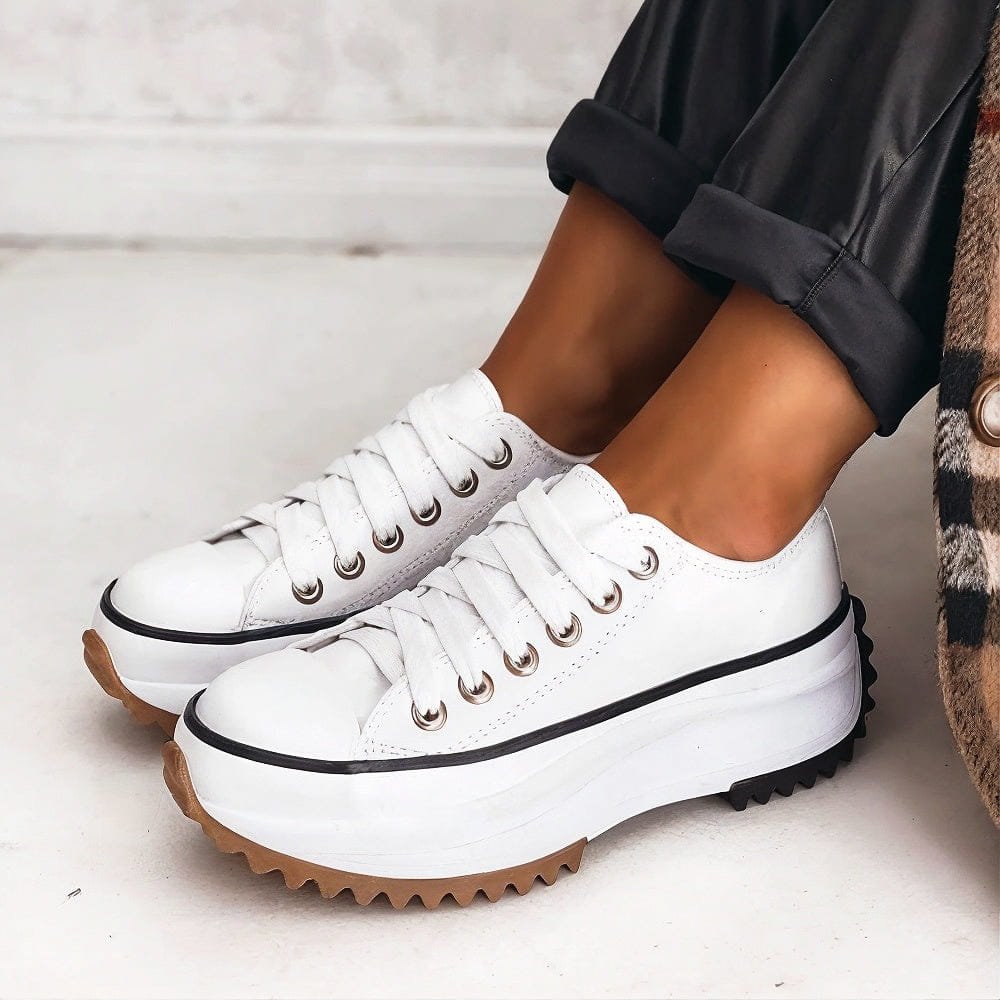 Emily | Women's Platform Trainers Lace-Up Chunky Sole Orthopedic - Women's Chunky Sole | Nancy Callen Fashion