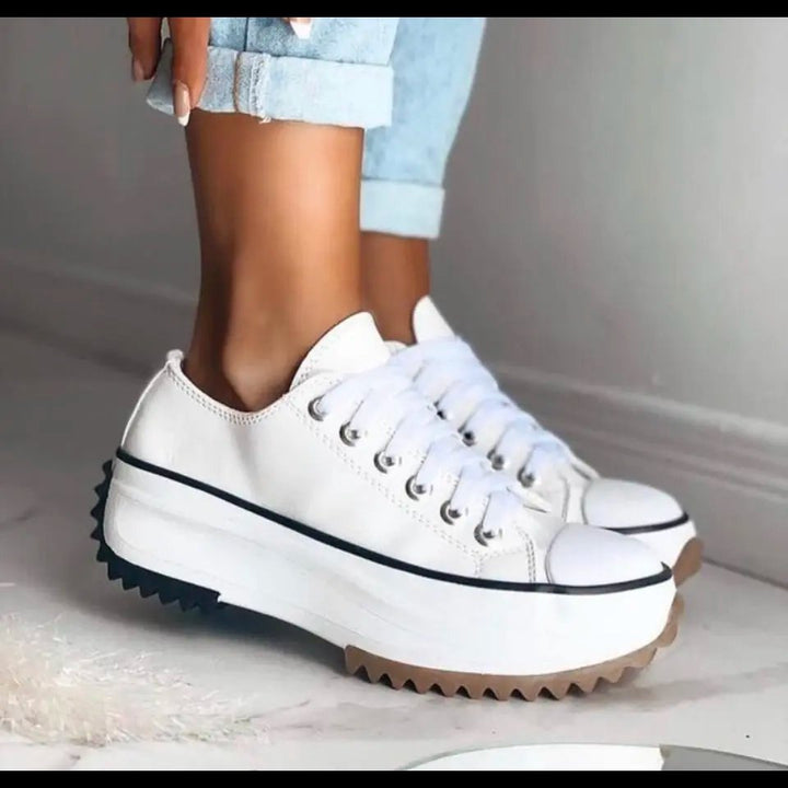 Emily | Women's Platform Trainers Lace-Up Chunky Sole Orthopedic - Women's Chunky Sole | Nancy Callen Fashion