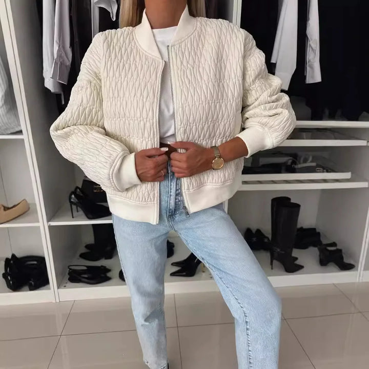 Dakota | Quilted Cropped Bomber Jacket