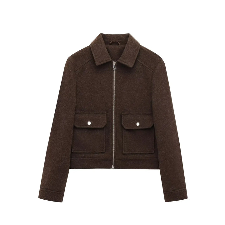 Blair | Cropped Zip Up Bomber Jacket