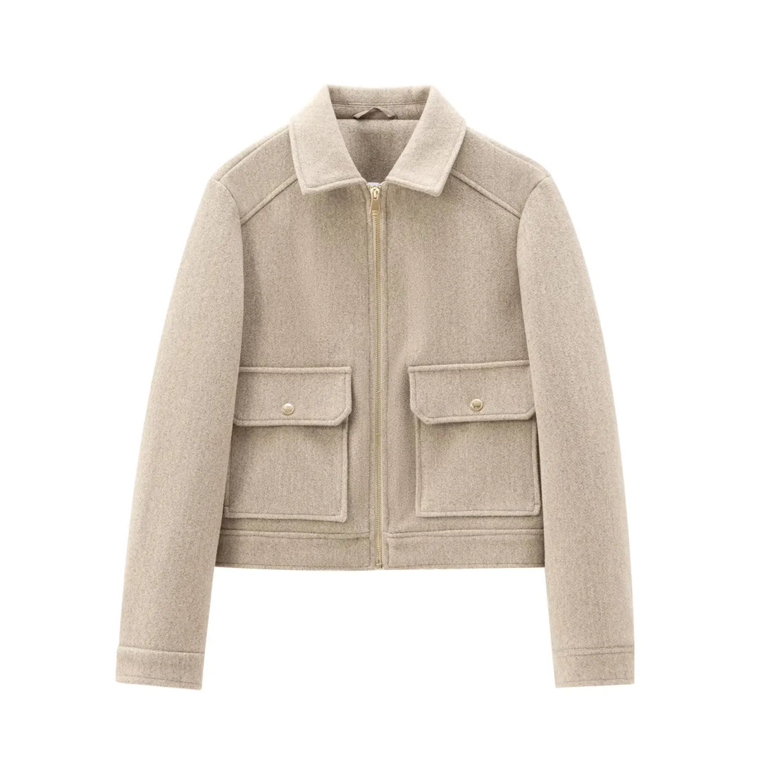 Blair | Cropped Zip Up Bomber Jacket