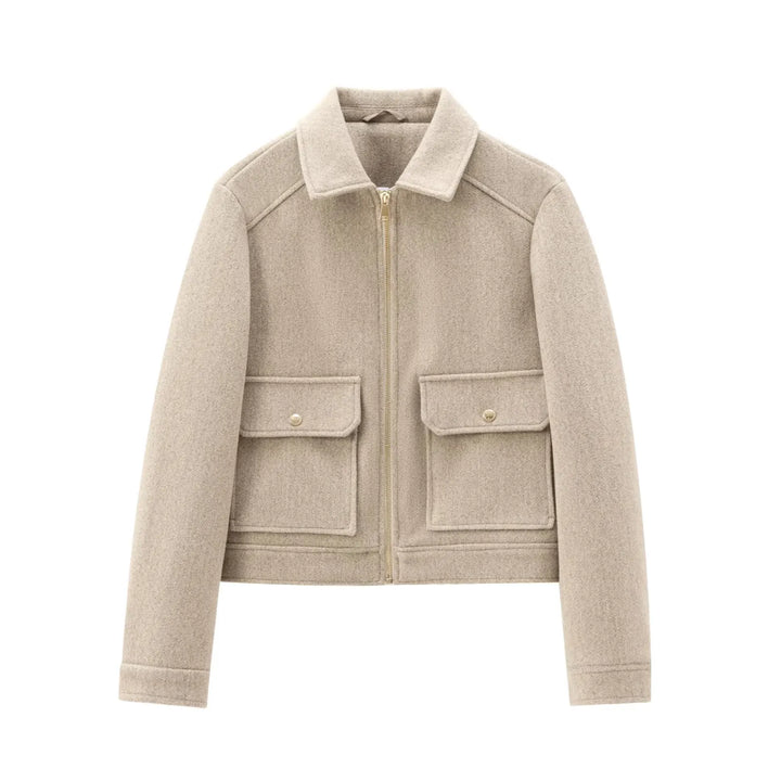 Blair | Cropped Zip Up Bomber Jacket