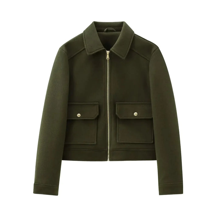 Blair | Cropped Zip Up Bomber Jacket