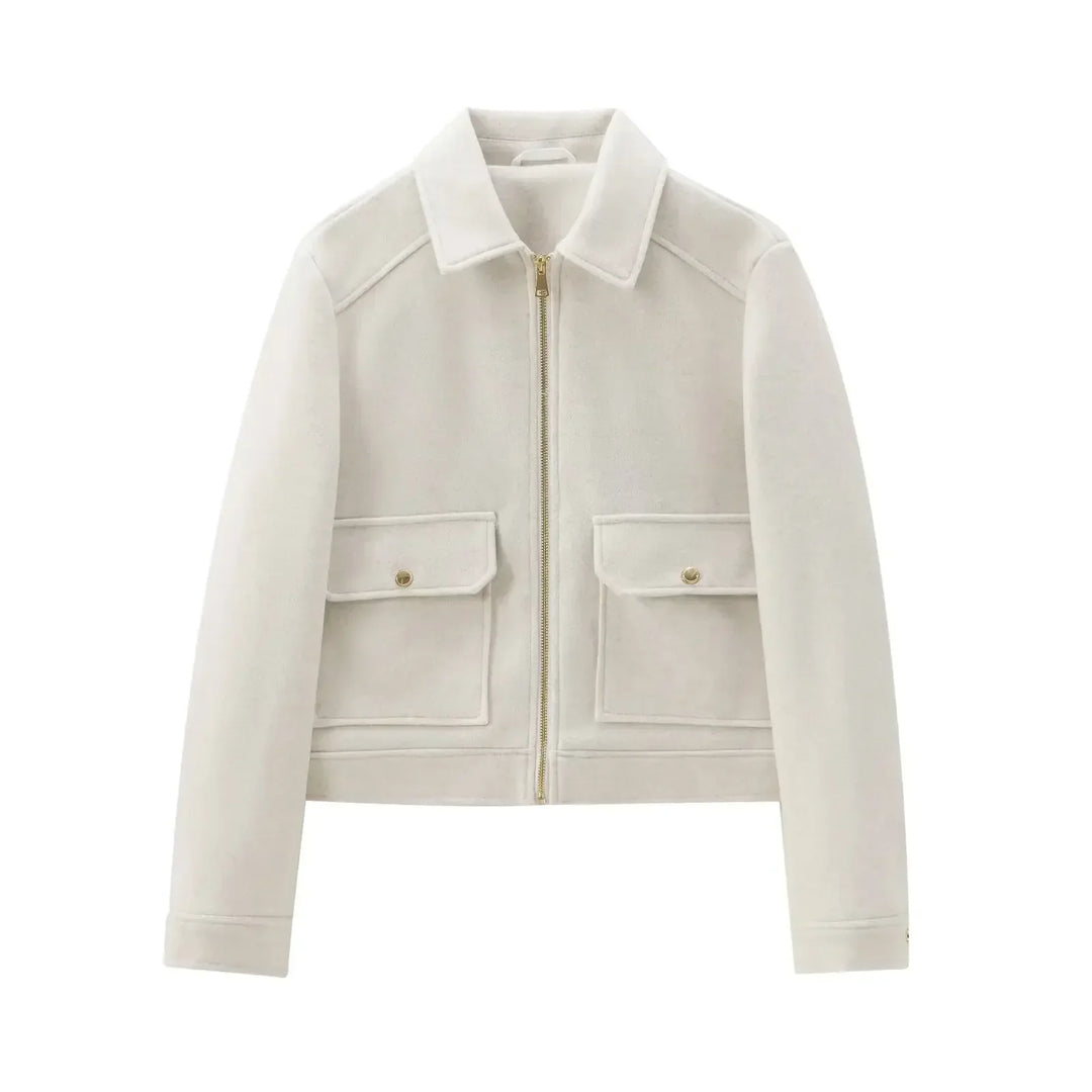 Blair | Cropped Zip Up Bomber Jacket