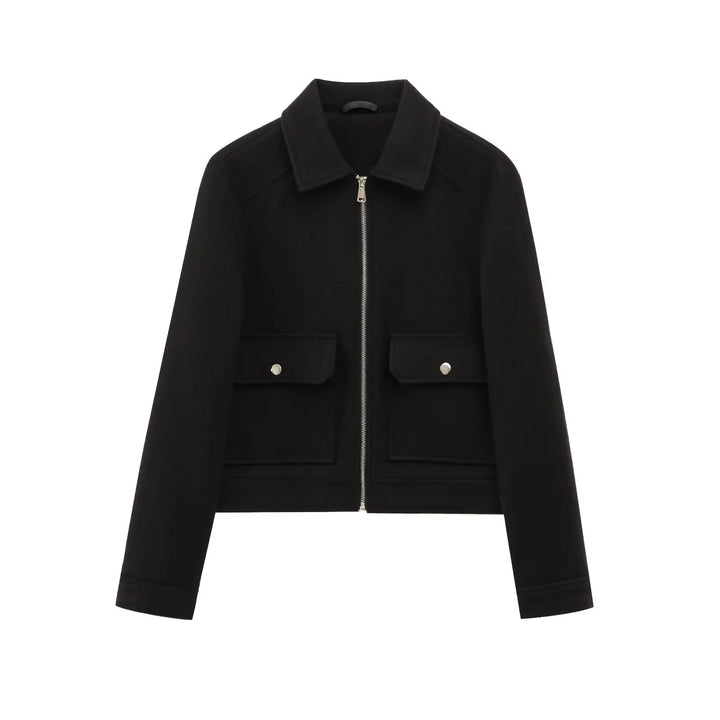 Blair | Cropped Zip Up Bomber Jacket