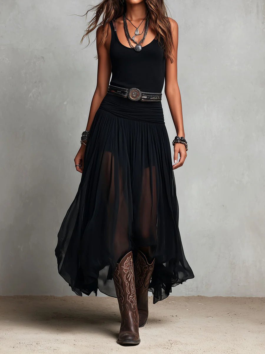 Grace | Women's Sleeveless Boho V-Neck Maxi Dress