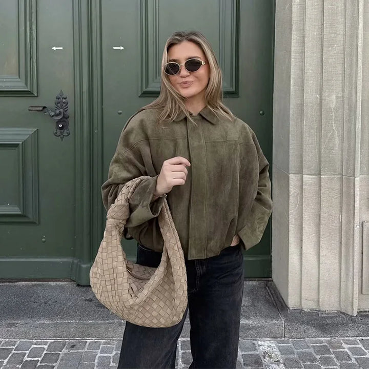 Brooklyn | Oversized Cropped Bomber Jacket