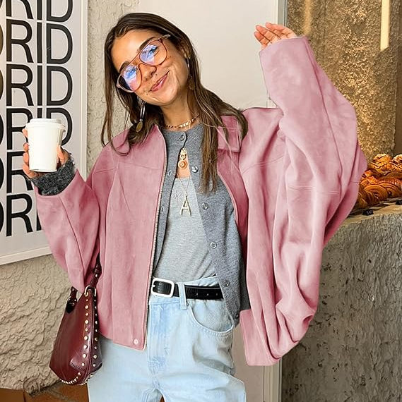Brooklyn | Oversized Cropped Bomber Jacket