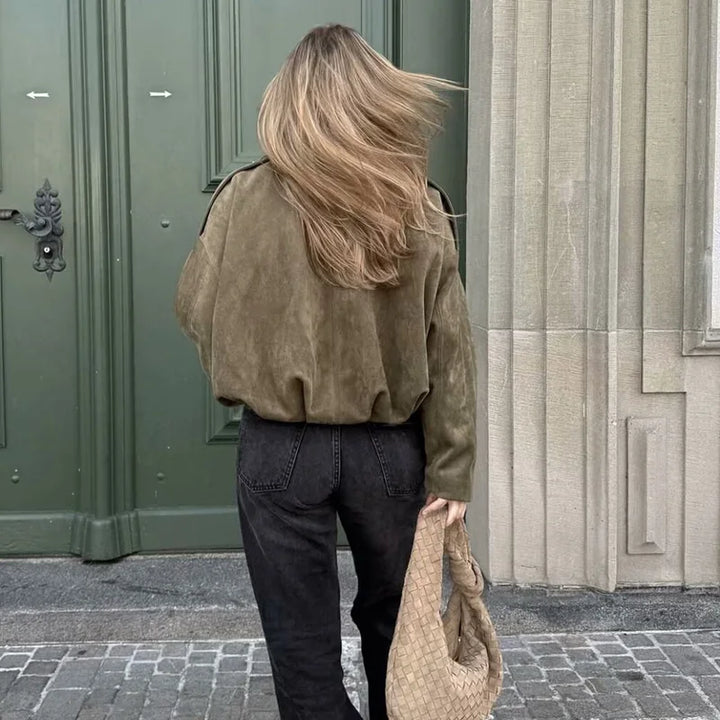 Brooklyn | Oversized Cropped Bomber Jacket