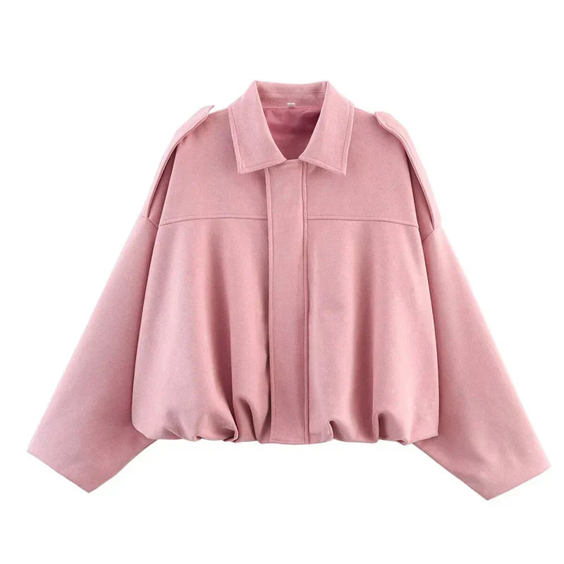 Brooklyn | Oversized Cropped Bomber Jacket